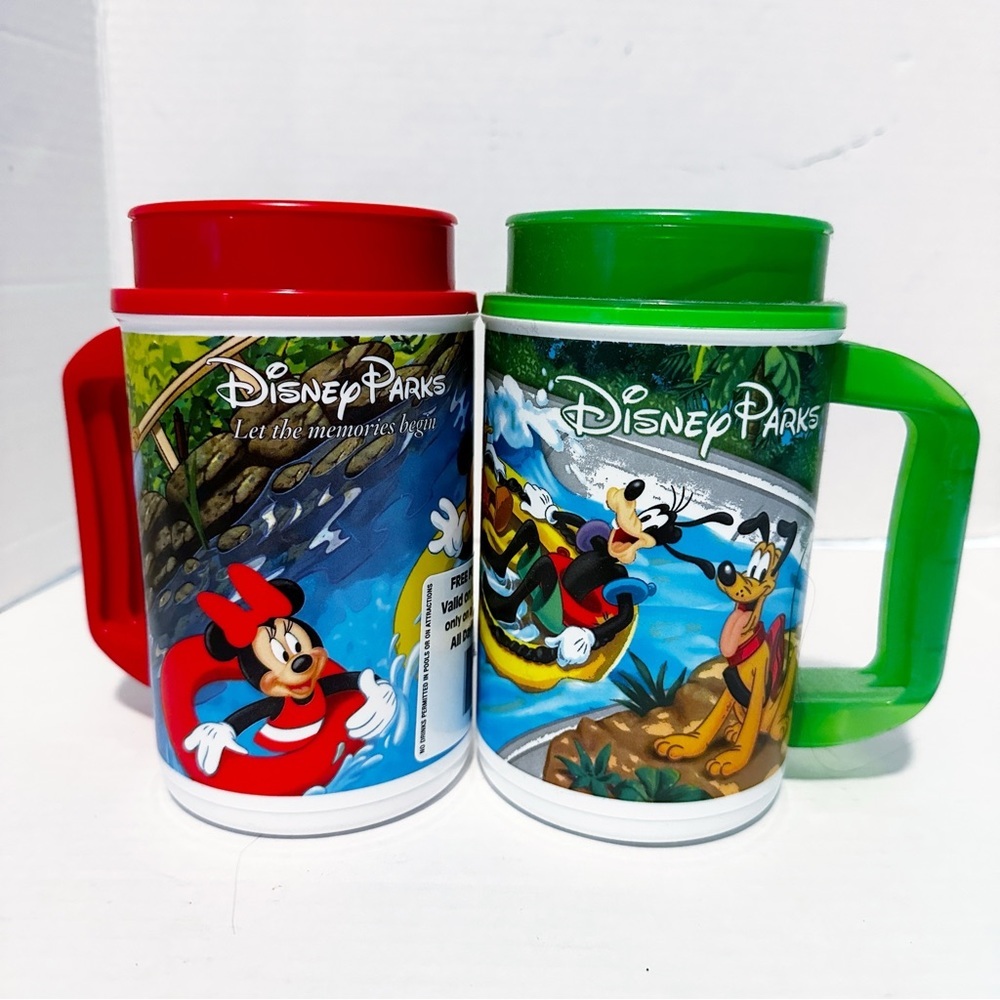 Disney Parks Water‎ Park Souvenir Travel Cups with Lid Rapid Fill Mickey Raft